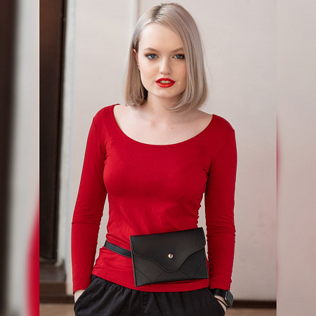 Поясная сумка женская Ors Oro OMS-0151 black