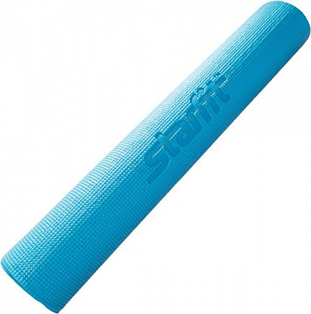 Гимнастический коврик для йоги, фитнеса с рисунком Starfit FM-102 PVC blue (173x61x0,4)