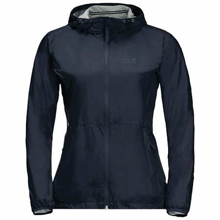 Ветрозащитная летняя куртка женская Jack Wolfskin Jwp Breather W night blue