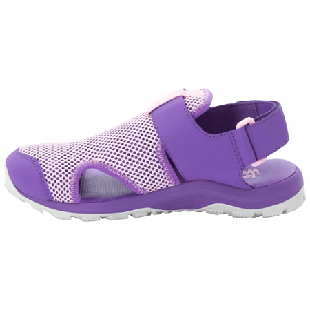 На картинке изображен Сандалии детские Jack Wolfskin Outdoor Water Action Sandal K purple / rose Сандалии детские Jack Wolfskin Outdoor Water Action Sandal K purple / rose