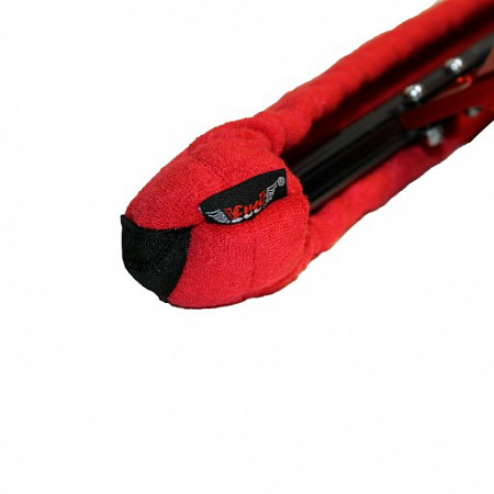 На картинке изображен Чехлы мягкие EVO Для конькобежных коньков 100-100 black/red Чехлы мягкие EVO Для конькобежных коньков 100-100 black/red