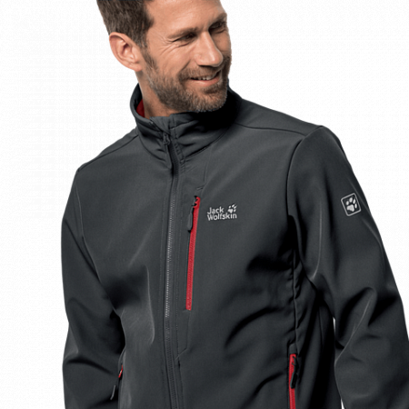 На картинке изображен Куртка мужская Jack Wolfskin Whirlwind Men phantom Куртка мужская Jack Wolfskin Whirlwind Men phantom