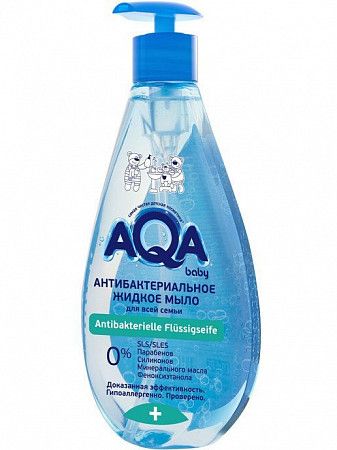 Антибактериальное жидкое мыло для всей семьи AQA baby, 400 мл 02011209 