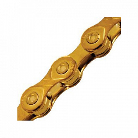 На картинке изображен Цепь KMC x10 10 ск.,1/2x11/128"х116 gold ZTB12648 Цепь KMC x10 10 ск.,1/2x11/128"х116 gold ZTB12648