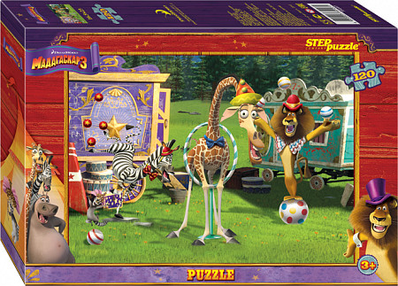 Пазлы Step Puzzle 120 "Мадагаскар 3" 75107