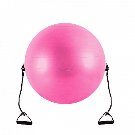 Мяч гимнастический с эспандером Body Form 26" 65 см BF-GBE01AB crimson