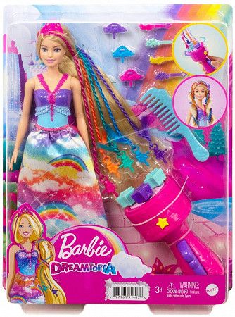 Игровой набор Barbie Принцесса с кудрявыми прядями GTG00