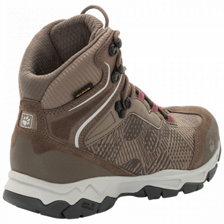 На картинке изображен Ботинки женские Jack Wolfskin Rock Hunter Texapore Mid W siltstone Ботинки женские Jack Wolfskin Rock Hunter Texapore Mid W siltstone