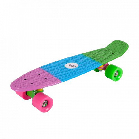 Penny board (пенни борд) RGX PNB-05 22" Green/Blue/Pink