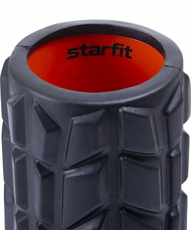 Ролик массажный Starfit Pro FA-509 EVA/PP 33x13,5 cм высокая жесткость black/orange