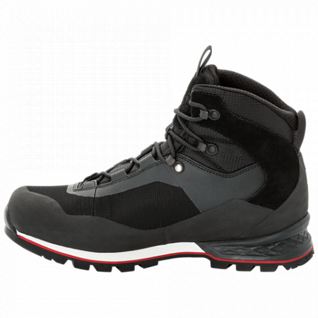 Ботинки мужские Jack Wolfskin Wilderness Lite Texapore Mid M black / red