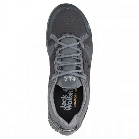 На картинке изображен Полуботинки женские Jack Wolfskin Activate Texapore Low W grey Полуботинки женские Jack Wolfskin Activate Texapore Low W grey