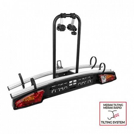 Крепление велосипеда на фаркоп автомобиля Menabo Merak Tilting на 2 велосипеда 000117700000