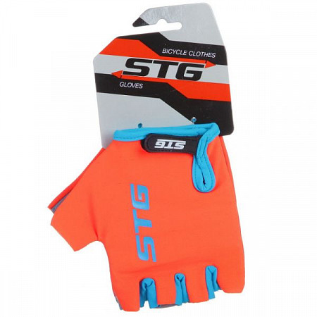 Велоперчатки STG AL-03-325 Летние Х74365 Orange/Black
