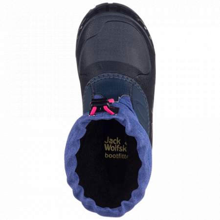 На картинке изображен Сапоги детские Jack Wolfskin Iceland High K blueberry / pink Сапоги детские Jack Wolfskin Iceland High K blueberry / pink