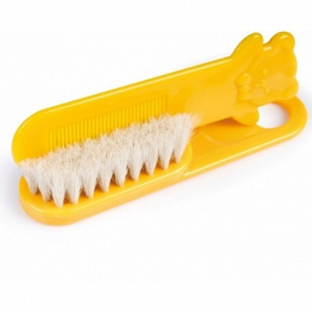 На картинке изображен Расческа и щетка Canpol babies Мягкая из натуральной щетины 2/424 Yellow Расческа и щетка Canpol babies Мягкая из натуральной щетины 2/424 Yellow