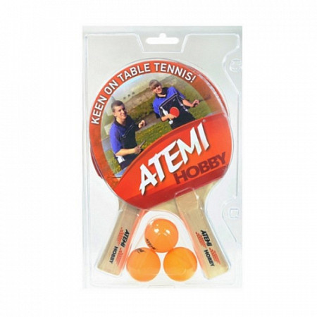 Набор для настольного тенниса Atemi Hobby (2 ракетки, 3 мяча 1*)