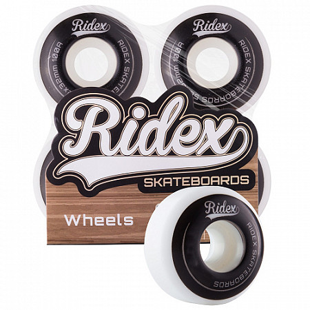 Комплект колес для скейтборда Ridex SB 100A 52x32 white/black