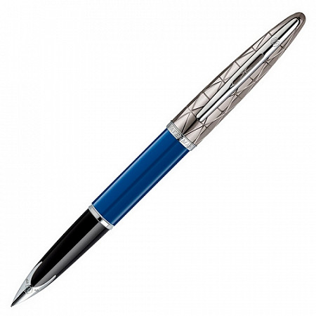 На картинке изображен Перо Waterman Carene Obsession Blue Lacquer Gunmetal ST 1904558 Перо Waterman Carene Obsession Blue Lacquer Gunmetal ST 1904558