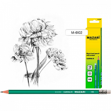 Карандаш Mazari Carina R HB чернографитный М-6102