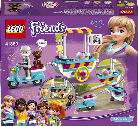 На картинке изображен Конструктор LEGO Friends Тележка с мороженым 41389 Конструктор LEGO Friends Тележка с мороженым 41389