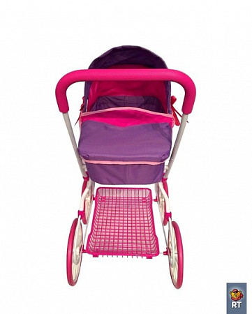 На картинке изображен Коляска для кукол RT 603 fuchsia/purple Коляска для кукол RT 603 fuchsia/purple