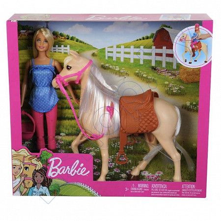 Игровой набор Barbie Барби с лошадью FXH13
