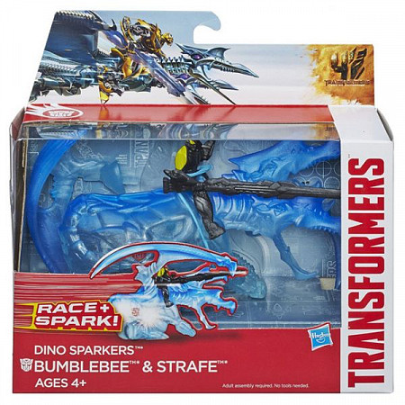 На картинке изображен Трансформер Transformers 4 Дино Спарклс Бамблби и Стрейф (A6492) Трансформер Transformers 4 Дино Спарклс Бамблби и Стрейф (A6492)