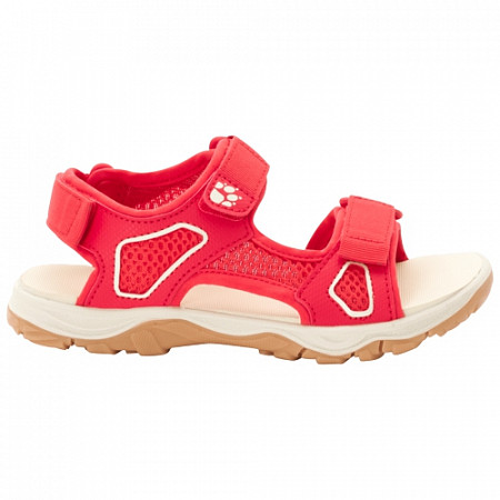 На картинке изображен Сандалии детские Jack Wolfskin Taraco Beach Sandal K red / champagne Сандалии детские Jack Wolfskin Taraco Beach Sandal K red / champagne