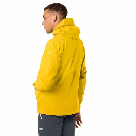 На картинке изображен Куртка мужская Jack Wolfskin Eagle Peak Jacket M dark sulphur Куртка мужская Jack Wolfskin Eagle Peak Jacket M dark sulphur