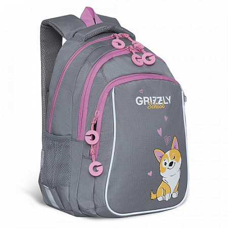 Рюкзак школьный GRIZZLY RG-162-3 /1 grey