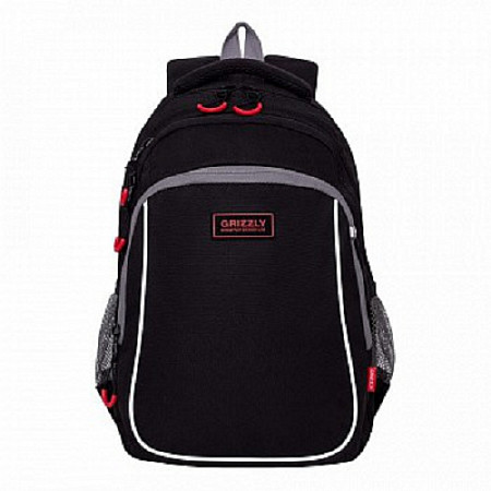 Рюкзак школьный GRIZZLY RB-052-1 /2 black/red