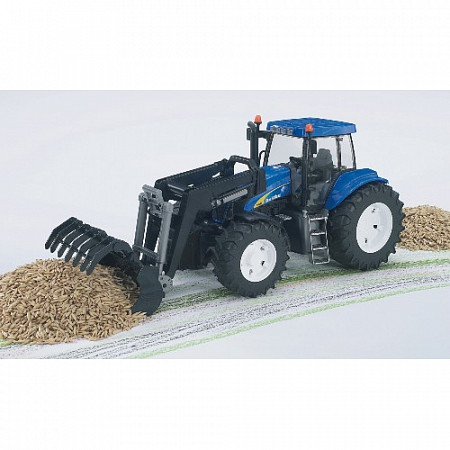 Игрушка Bruder Трактор New Holland T8040 с погрузчиком 03-021