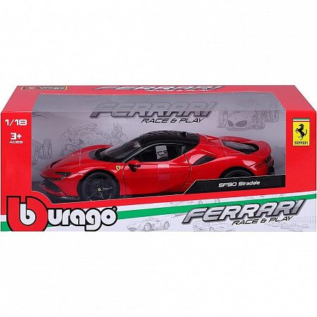 Машинка Bburago Ferrari SF90 Stradale (18-16015) red