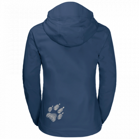 На картинке изображен Куртка детская Jack Wolfskin Pine Creek Jacket ocean wave Куртка детская Jack Wolfskin Pine Creek Jacket ocean wave