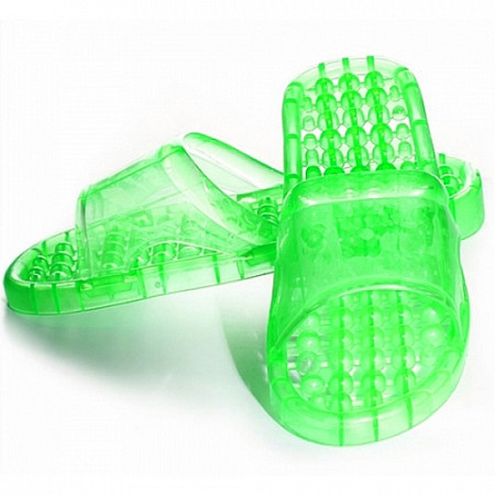 На картинке изображен Тапочки массажные из силикона Bradex M green Тапочки массажные из силикона Bradex M green