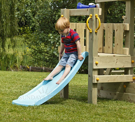 На картинке изображен Горка пластиковая детская Little Panda типа Toba HDPE Blue Горка пластиковая детская Little Panda типа Toba HDPE Blue