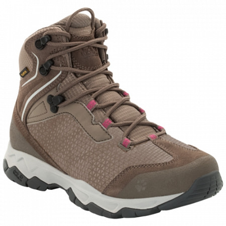 На картинке изображен Ботинки женские Jack Wolfskin Rock Hunter Texapore Mid W siltstone Ботинки женские Jack Wolfskin Rock Hunter Texapore Mid W siltstone