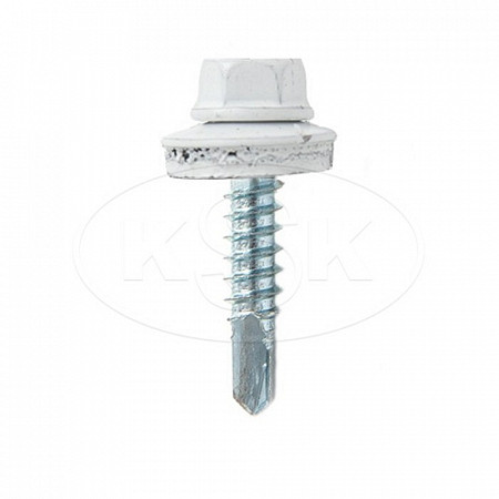 Саморез кровельный Starfix 5.5х19 мм PT3 шайба с прокладка по металлу (300 шт) RAL 9003