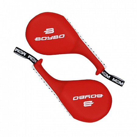 На картинке изображен Ракетка для тхэквондо BoyBo двойная red Ракетка для тхэквондо BoyBo двойная red