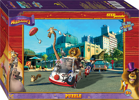 Пазлы Step Puzzle 120 "Мадагаскар 3" 75107