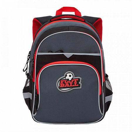 На картинке изображен Рюкзак школьный GRIZZLY RB-157-3 /1 black/red Рюкзак школьный GRIZZLY RB-157-3 /1 black/red