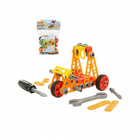 На картинке изображен Конструктор Полесье Изобретатель Трицикл №2 74 шт 73013 Конструктор Полесье Изобретатель Трицикл №2 74 шт 73013