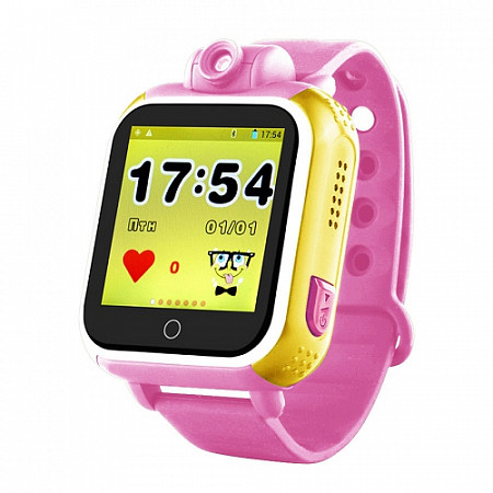 Смарт часы детские Wonlex Smart baby watch q75 GW1000 pink