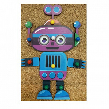 Конструктор Веселые гвоздики WoodLandToys Роботы 118107 