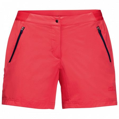 Шорты спортивные для бега  женские Jack Wolfskin Trail Shorts W tulip red