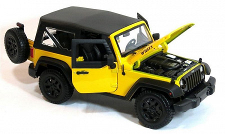 Масштабная модель автомобиля Maisto 1:18 Джип Вранглер (2014) (31676) yellow