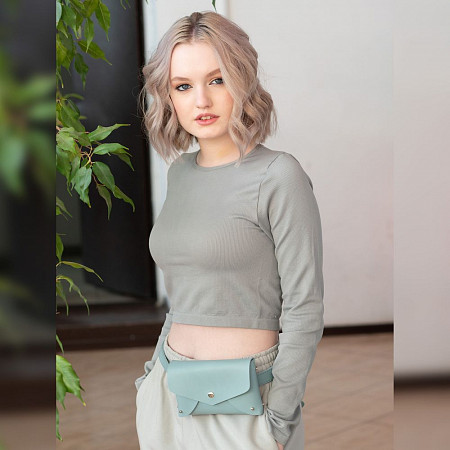 Поясная сумка женская Ors Oro OMS-0150 grey-blue