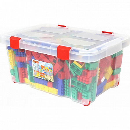 Конструктор Полесье Строитель 530 элементов в контейнере 52773