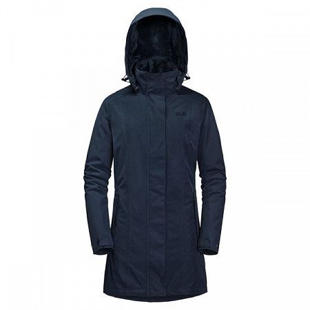 Пальто женское Jack Wolfskin Madison Avenue Coat dark blue